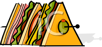 A sandwich image foodclipart. Appetizers clipart canape