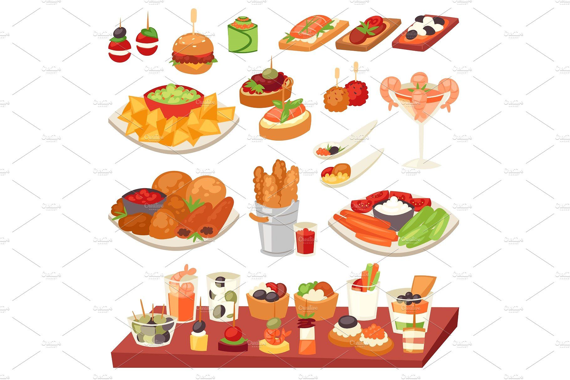 appetizers clipart canape