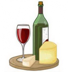 appetizers clipart wine cheese