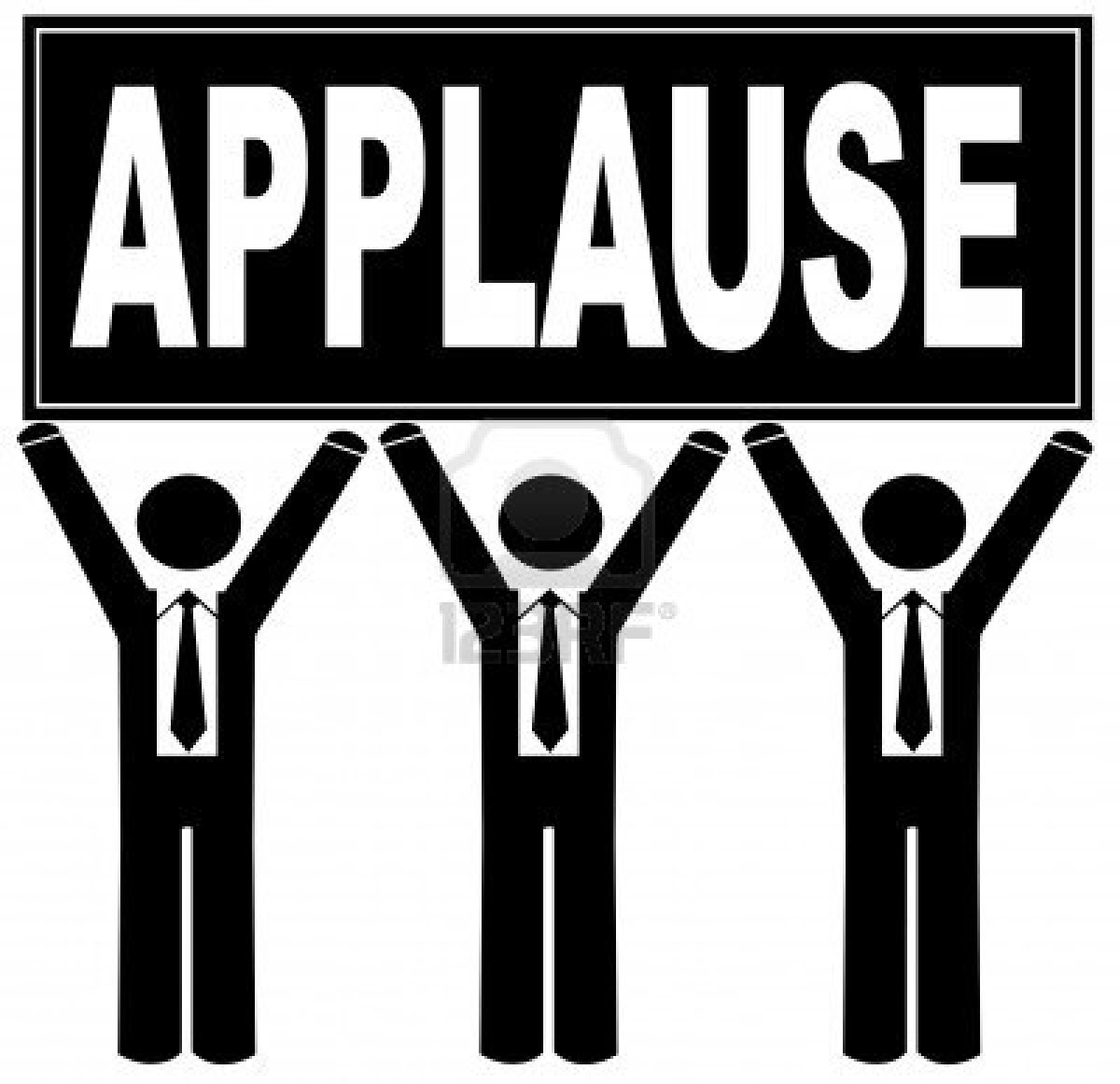 applause clipart black and white
