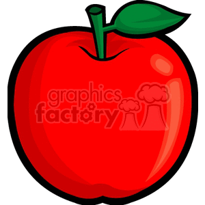 Apples clipart. Big red apple royalty