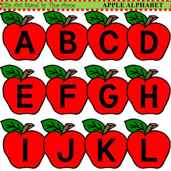 clipart apple alphabet