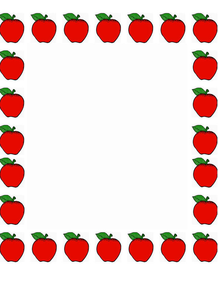 clipart apples frame