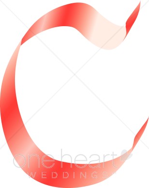 C pink ribbon alphabet. Apple clipart capital letter