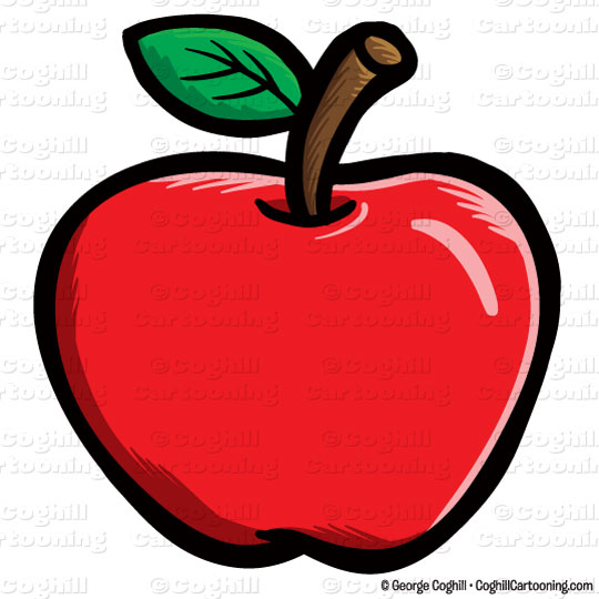 apple clipart cartoon