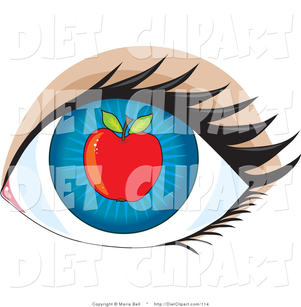 apple clipart eye