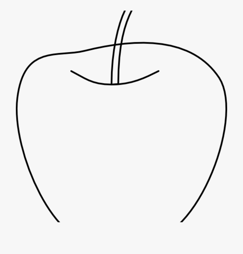 Apple clipart line. Black and white rainbow