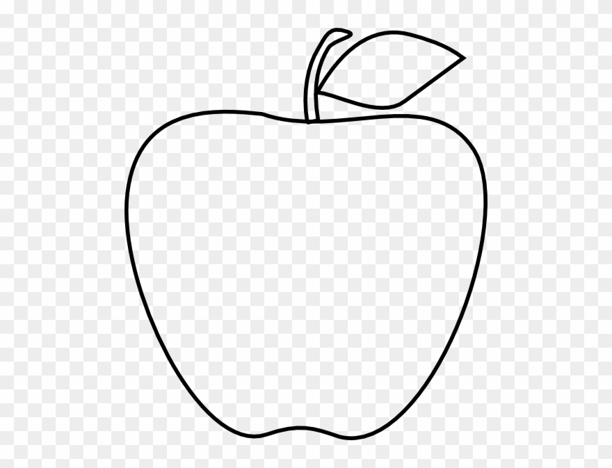 Drawing of at getdrawings. Apple clipart line