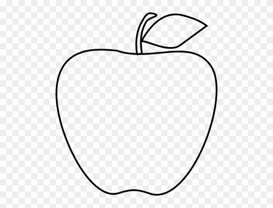 apple clipart line