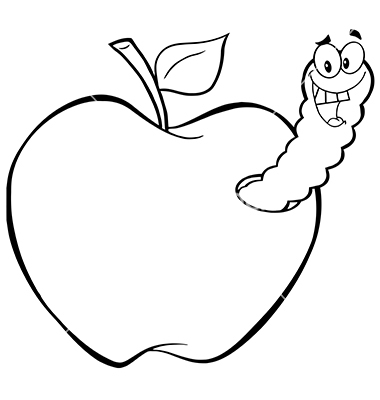 apple clipart lineart
