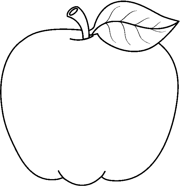 apple clipart lineart
