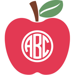 apple clipart monogram