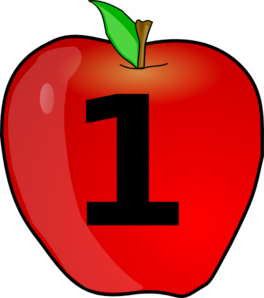apple clipart number