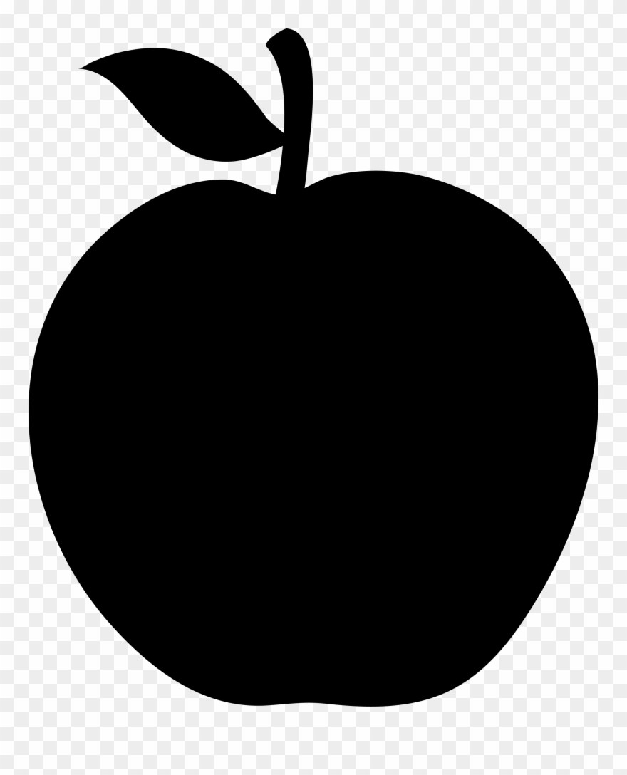 Apples clipart silhouette. Apple outline clip art