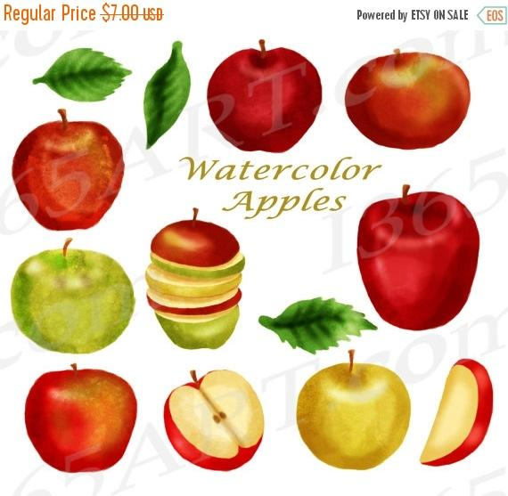  off watercolor apple. Apples clipart clip art