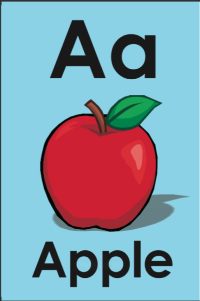 apples clipart flashcard