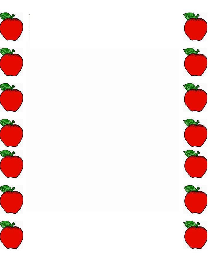 Apple page border design. Apples clipart frame