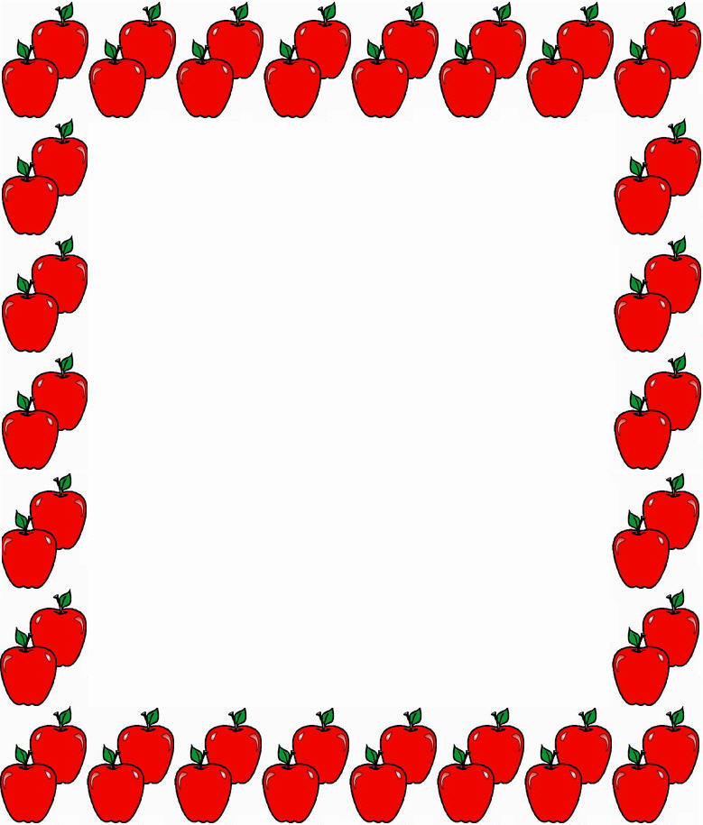 Apple borders for teachers. Apples clipart frame