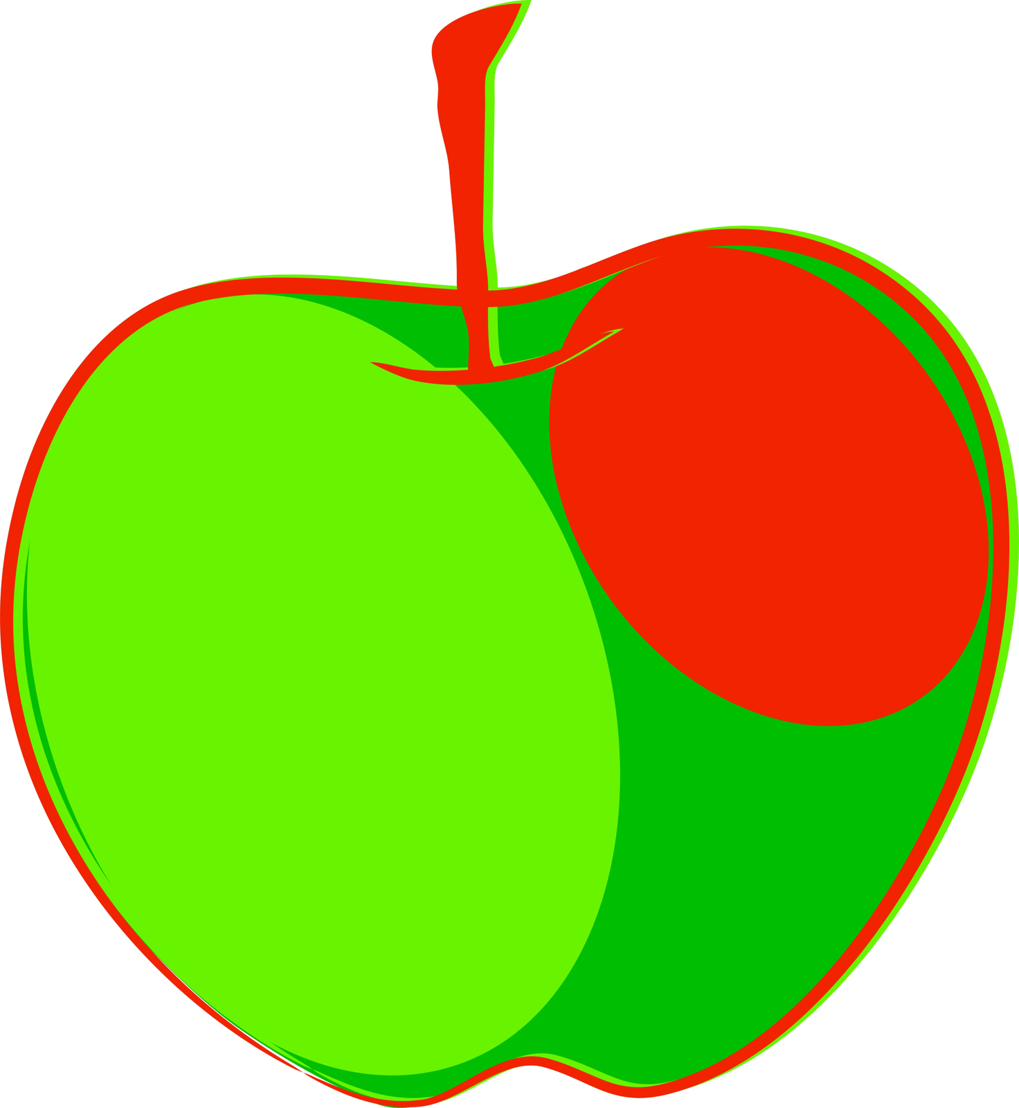 Разноцветные яблочки