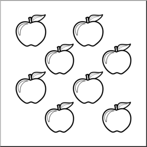 apples clipart line
