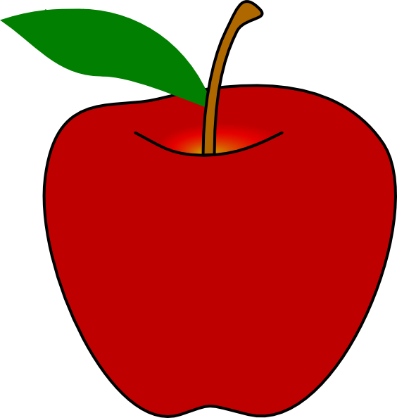 red clipart apple tree