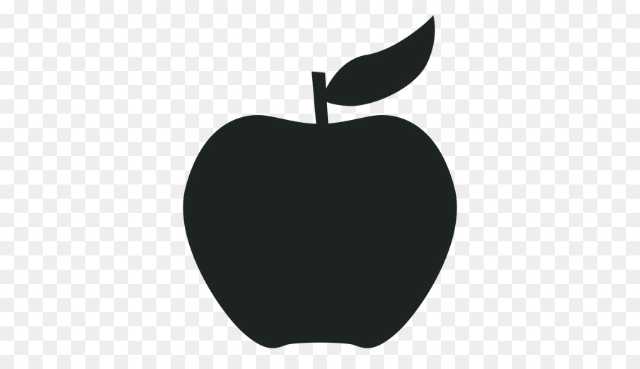 Heart apple black . Apples clipart silhouette