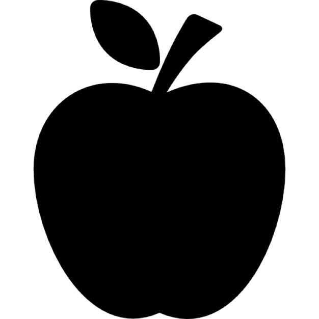 Black apple letters with. Apples clipart silhouette