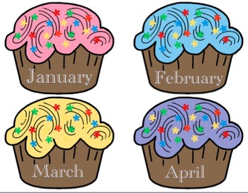 april clipart cupcake