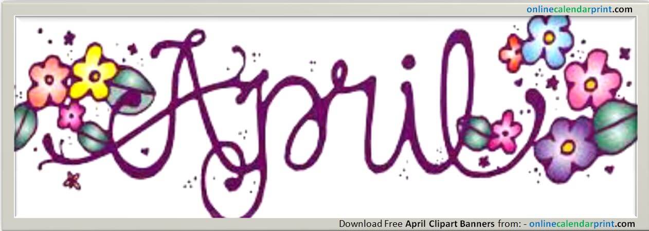 Banners free facebook cover. April clipart font