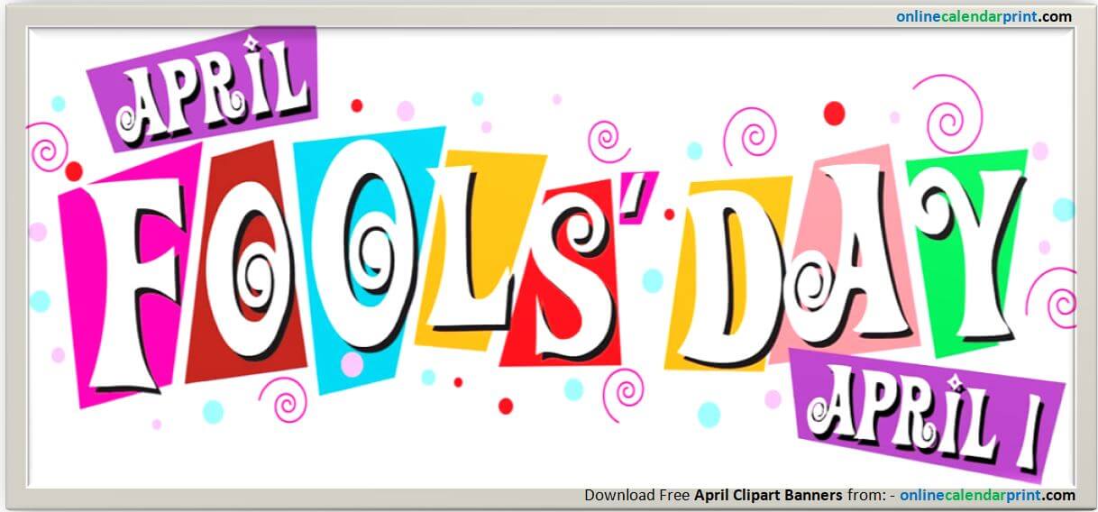 April clipart font. Banners free fools day