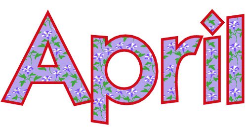 April clipart font. Free ms zamorano s