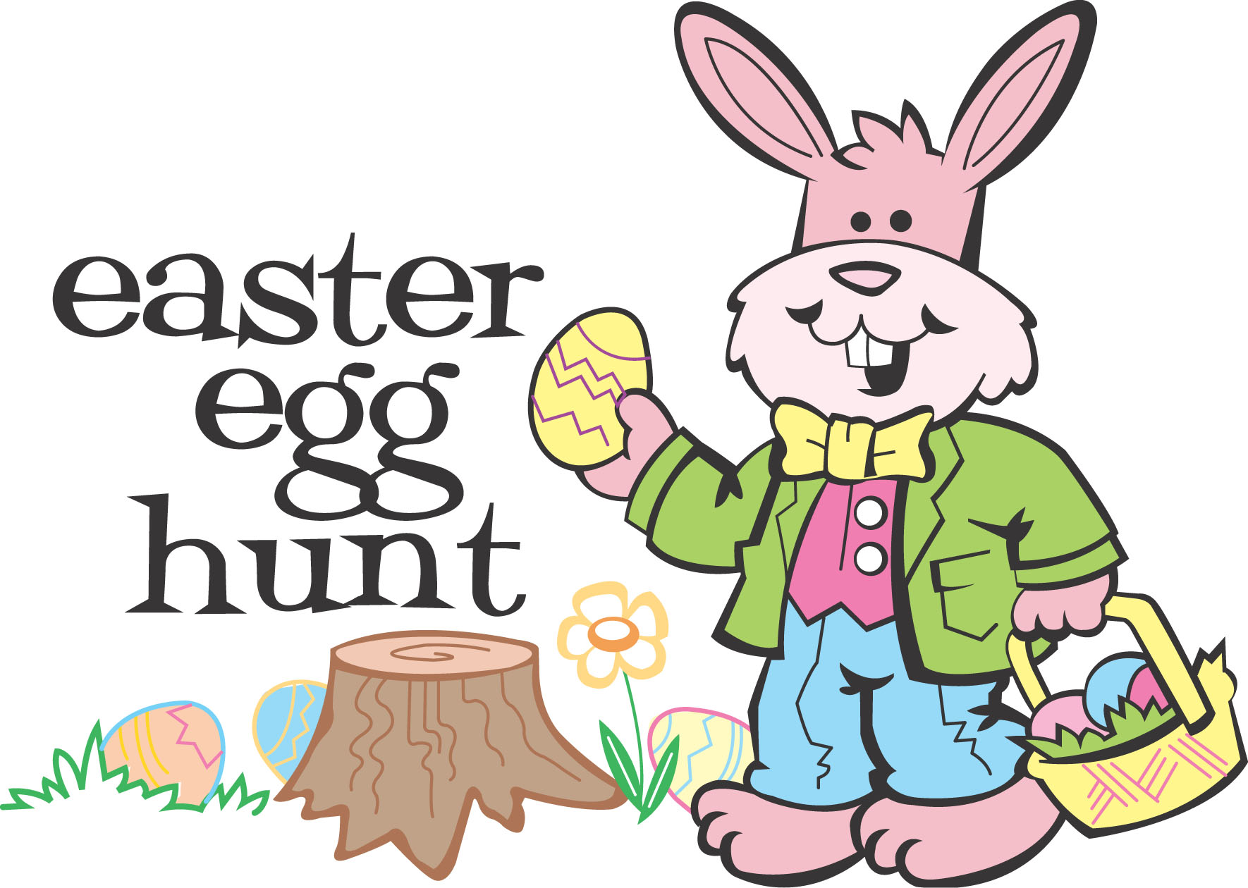 Clipart easter egg hunt. Church religious clip art