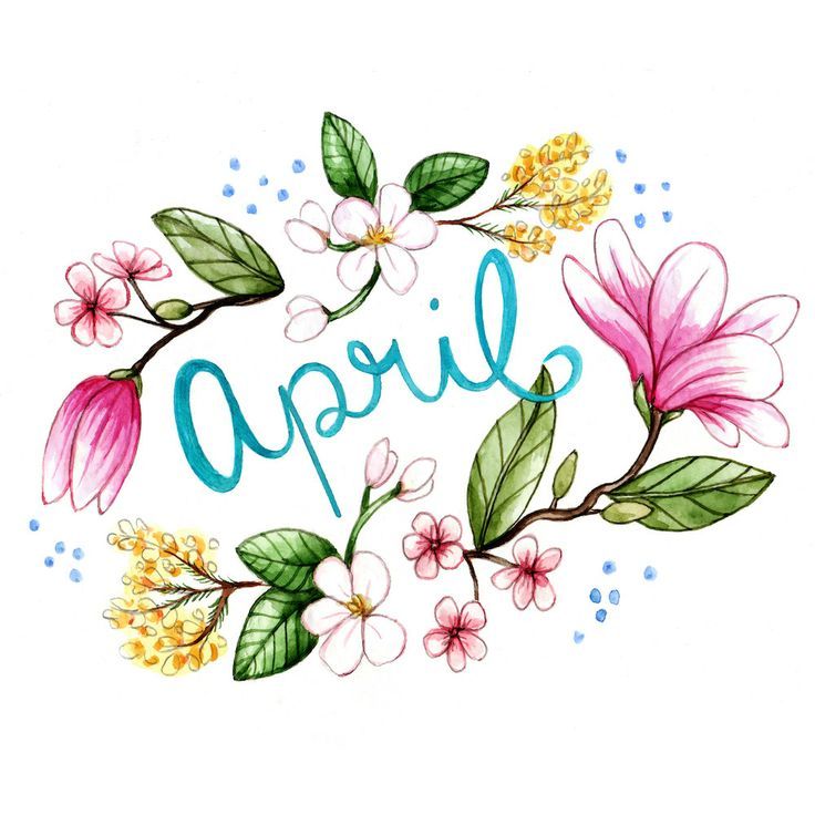  best images on. April clipart watercolor