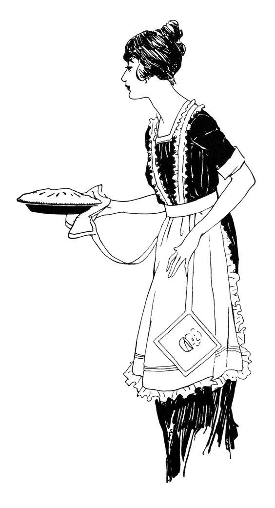 apron clipart black and white
