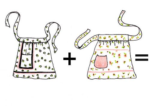 apron clipart half apron