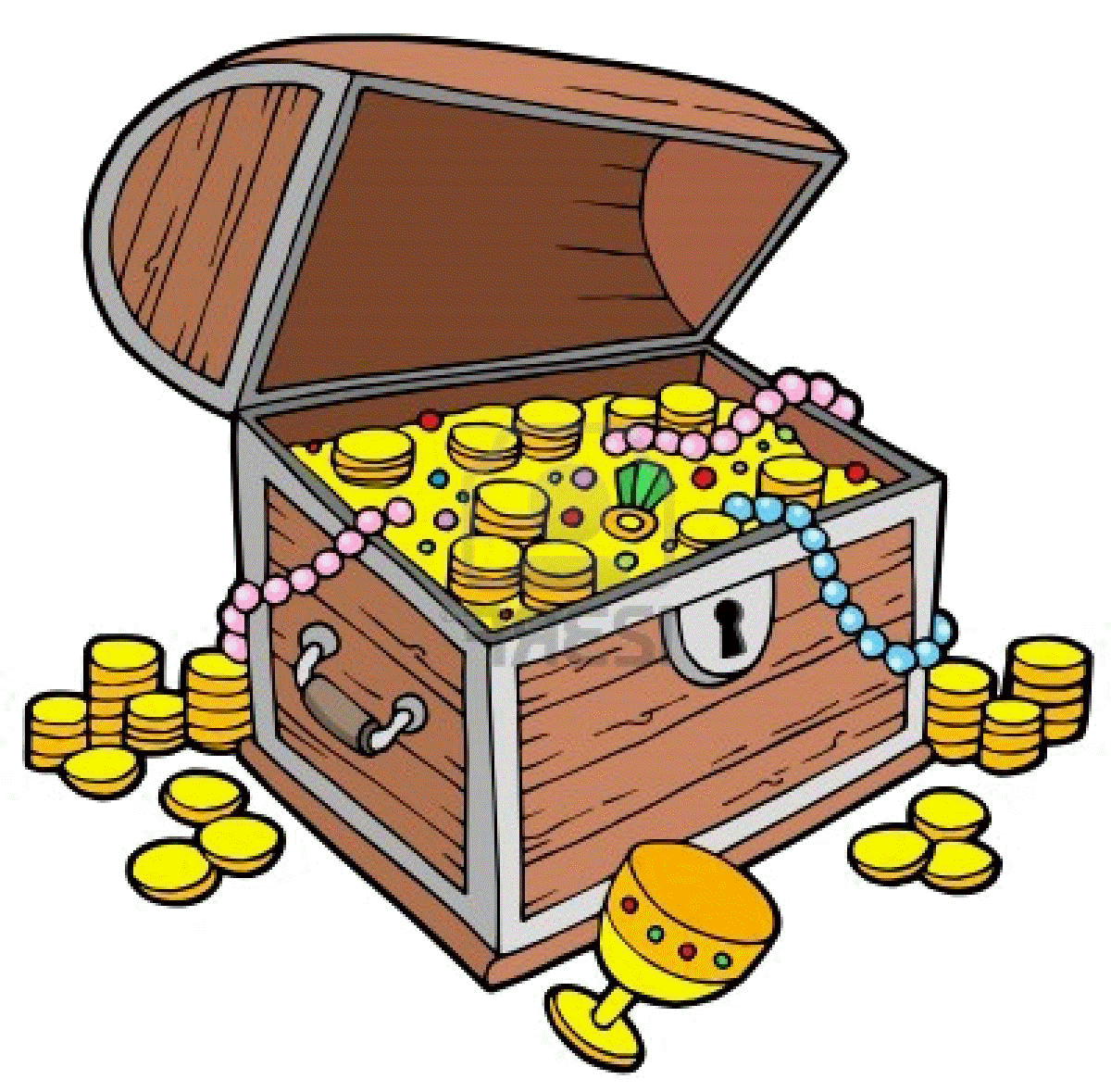 Treasure chest . Box clipart tresure