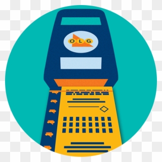 An olg scanner scanning. Arcade clipart lottery ticket
