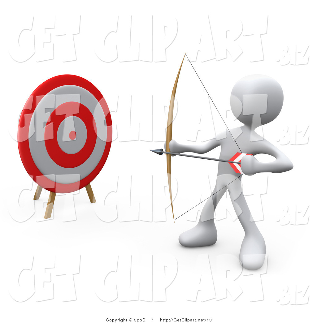  d clip art. Archer clipart aim
