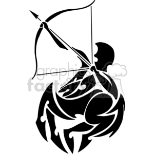 Archer clipart black and white. Royalty free sagittarius vector