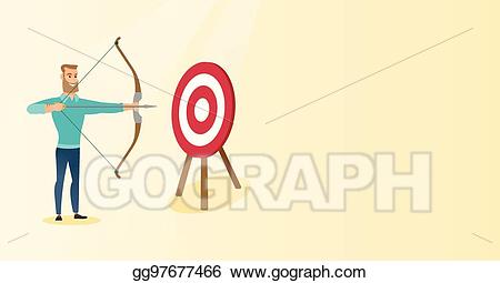 Clip art vector aiming. Archer clipart bowman