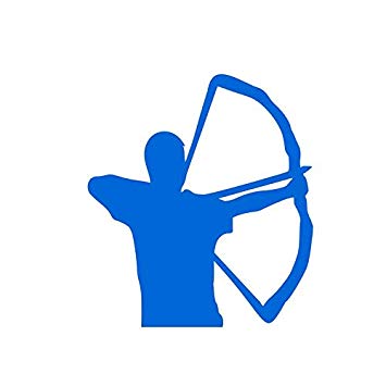 Boy hunter birthday cake. Archer clipart cross bow