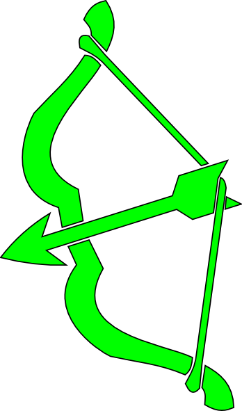 Archer clipart green archer. Bow n arrow clip