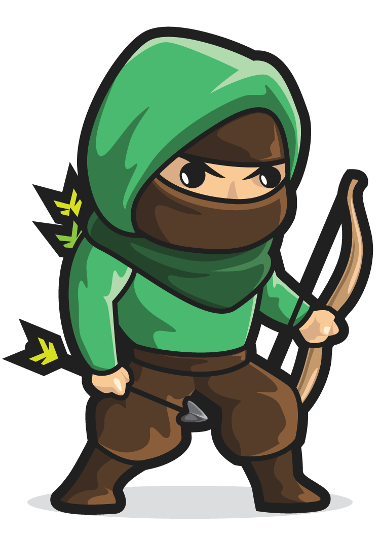 Archer clipart green archer. Ninja game building tools
