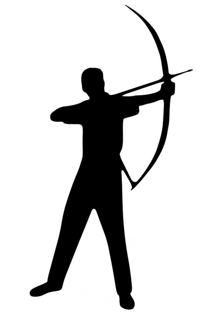 Archer clipart man. Silhouette at getdrawings com