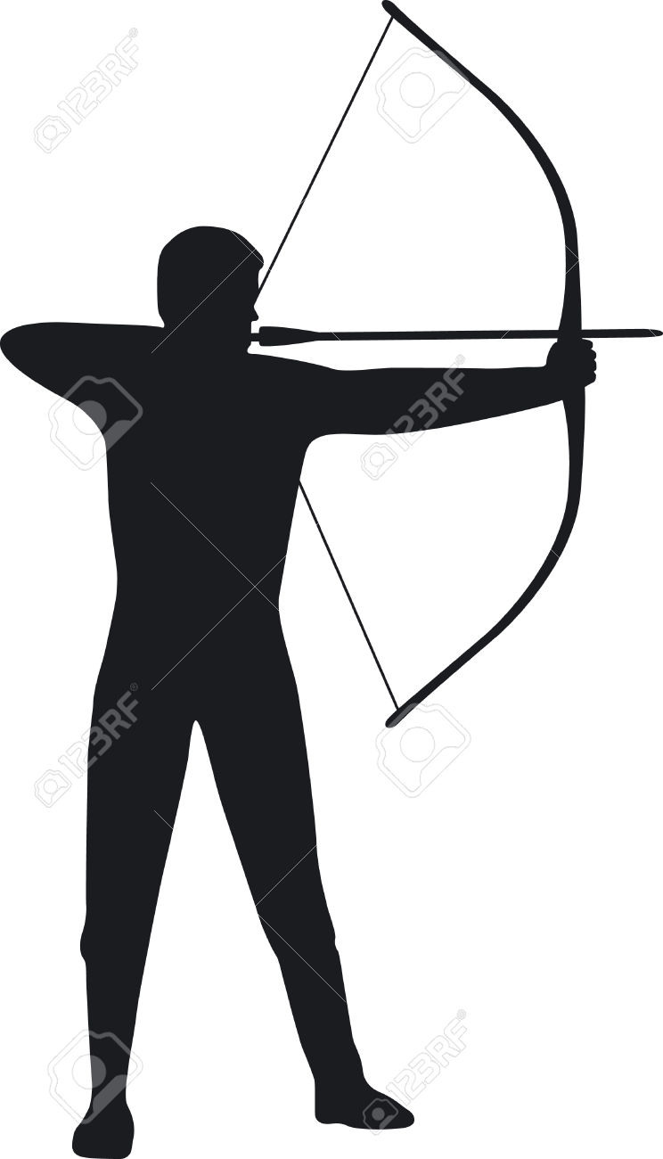 Archer clipart man. Bowman collection royalty free