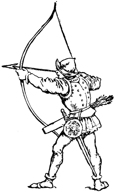 Archery clipart medieval archery. Long bow etc