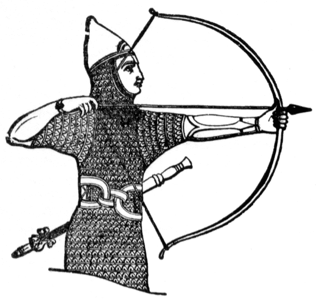 Archery clipart medieval archery. Assyrian archer etc