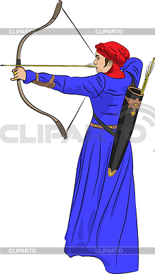 Archers stock photos and. Archer clipart woman