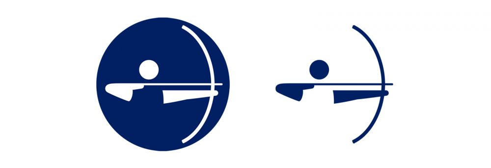Tokyo pictogram depicts beautiful. Archery clipart olympic event