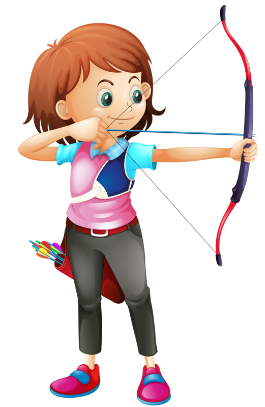 Girl clipart archery.  clip art sports
